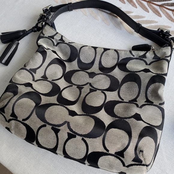 2 Piece Coach Set - Legacy Signature Shoulder Bag & Matching LG Trifold Wallet - Picture 2 of 11